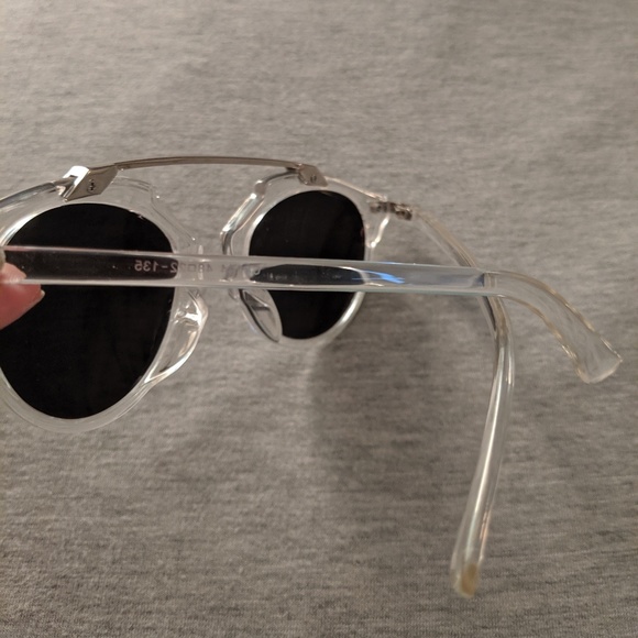 Clear Round Mirror Lens Sunglasses - Picture 3 of 6